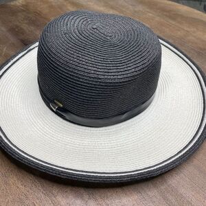Scala Wide Brim Sun‎ Hat One Size Two Tone Vacation Resort Cruise